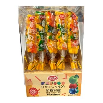 Конфеты жевательные Fudge Фруктовые на палочке 18г