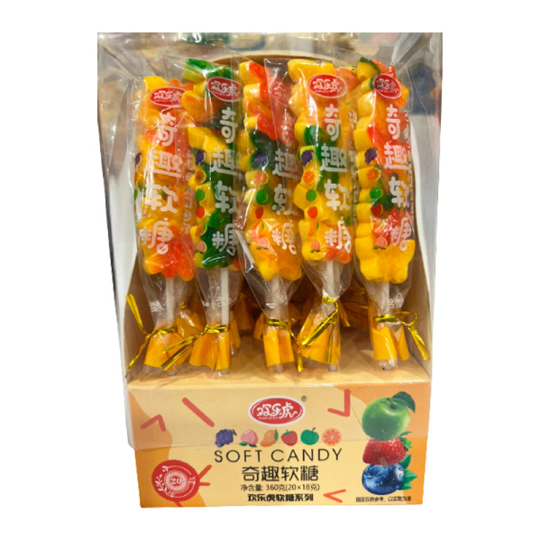 Konfety zhevatelnye Fudge Fruktovye na palochke 18g