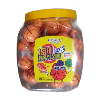 Конфеты жевательные Deer DaDa с начинкой баскет мячи 18г