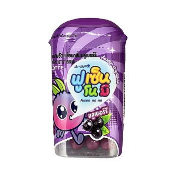 Жевательная резинка Thai Lotte Fusen No Mi Blueberry Голубика 15г