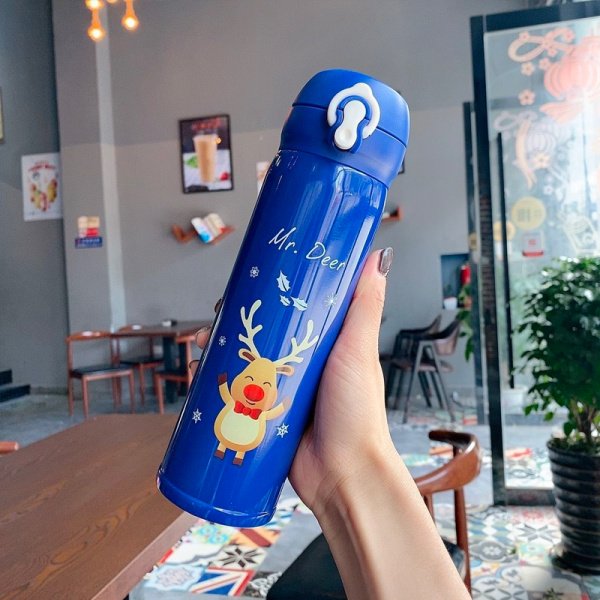 Termos Yokee Merry Christmas Deer siniy 500ml