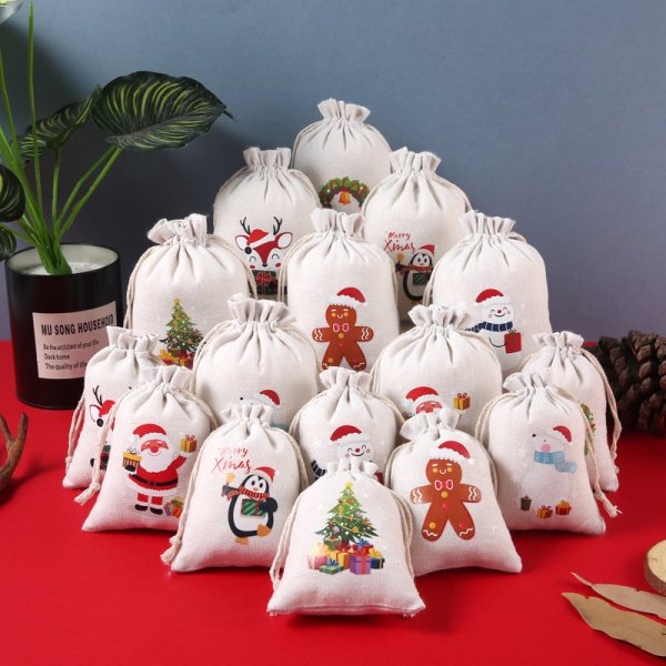 Meshok podarochnyy Snax Merry Christmas 10kh14 SX-02