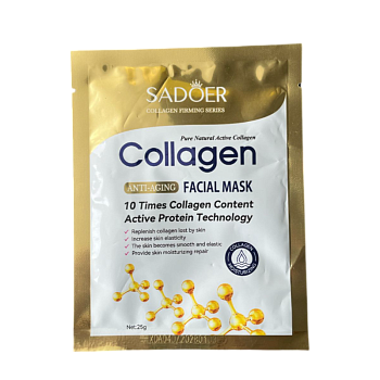 Маска Sadoer для лица антивозрастная с протеином 25г
