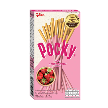 Печенье Pocky Бисквитные палочки клубничные 41г