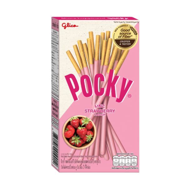 Pechene Pocky Biskvitnye palochki klubnichnye 41g