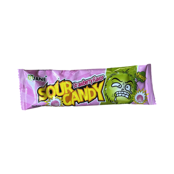Konfety Ujane Wow Sour kislye so vkusom klubniki 12g