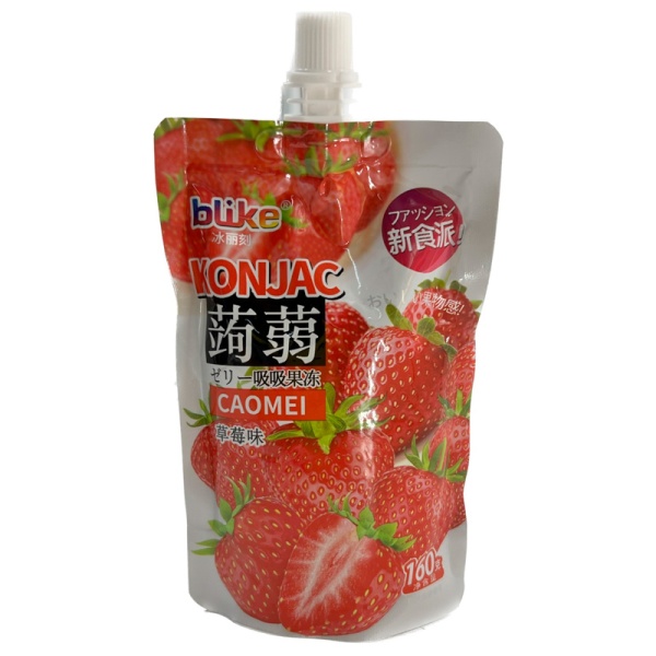 Zhele pitevoe s konzhakom Blike Klubnika 160g