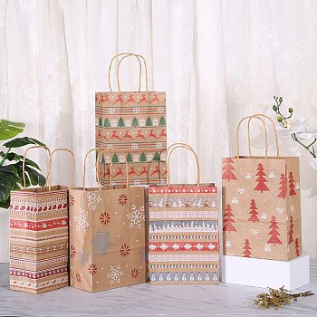 Пакет подарочный Snax Merry Christmas Craft 27x21x11