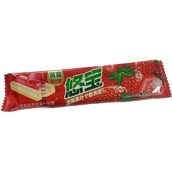 Конфеты жевательные Youbao с начинкой Клубника 14г