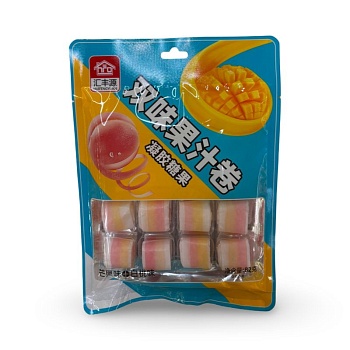 Мягкие конфеты Huifengyuan Juice roll со вкусом клубники, манго, маракуйи 85г