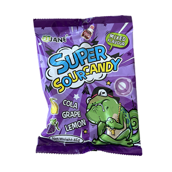 Конфеты Ujane Super Sour супер кислые ассорти вкусов 46г