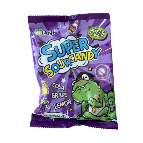 Konfety Ujane Super Sour super kislye assorti vkusov 46g