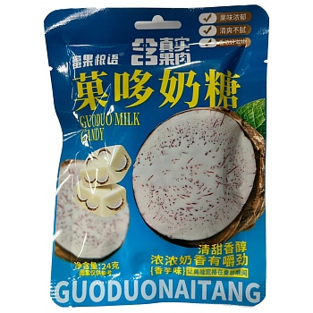 Конфеты жевательные Honey Fruit Food Talk Молочные Таро 24г