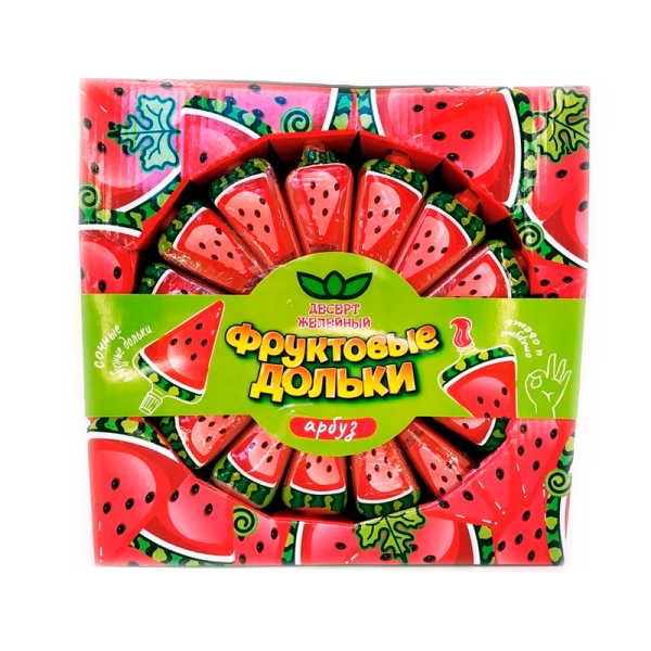 Desert zheleynyy Fruktovye dolki Arbuz 55g