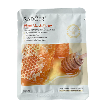 Маска Sadoer для лица растительная с медом 25г