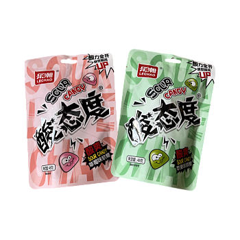 Жевательные конфеты Lechao Sour сл вкусом яблок 48г