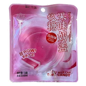 Конфеты жевательные Tweet Jelly Milk Cap Персик 23г