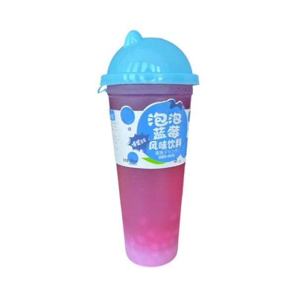 Napitok Guotingxingyu Bubble Tea s zheleynymi sharikami so vkusom cherniki i layma 620ml