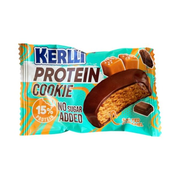 Pechene proteinovoe Kerlli so vkusom karameli bez dobavleniya sakhara 45g