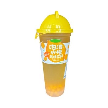 Напиток Guotingxingyu Bubble Tea с желейными шариками со вкусом лимона и ананаса 620мл 