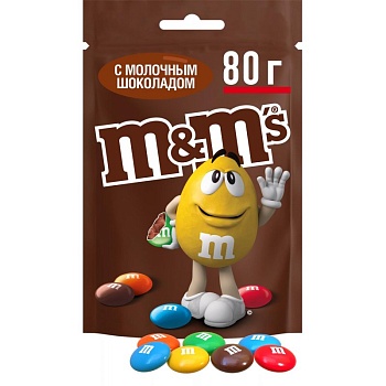 Драже M&M’s с молочным шоколадом 80г