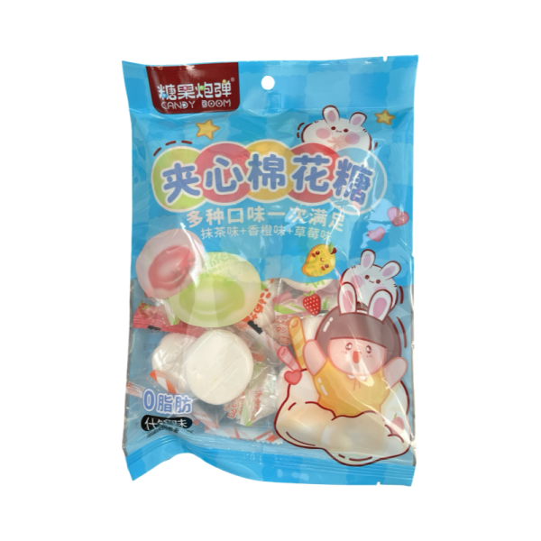 Marshmellou Candy Boom so vkusom apelsina, klubniki, matcha 40g