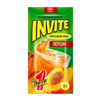 Напиток растворимый Invite персик 5г