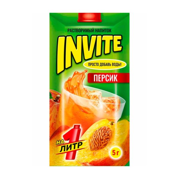 Napitok rastvorimyy Invite persik 5g