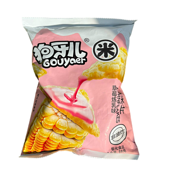 Чипсы Gouyaer Cornflakes вкус клубничного сгущенного молока 88г