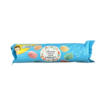 Печенье макарон MICU со вкусом сливок (мягкая упаковка)120г