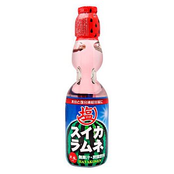 Напиток газированный Hata Kosen Ramune Рамунэ Арбуз 200мл