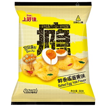 Чипсы Oishi Egg Yolk со вкусом соленых яиц 30г