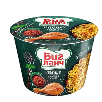 Лапша Биг Ланч с тушеной курицей и луком 90г