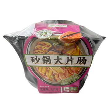 Суп самовар Leiqia с лапшой и сосисками острый 300г