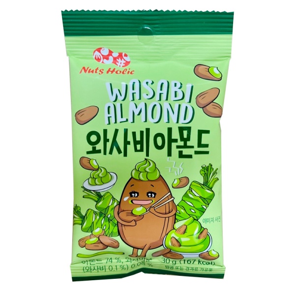 Mindal Sunnuts Wasabi Almond v glazuri so vkusom vasabi 30g