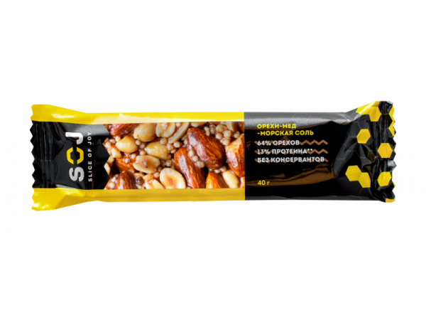 Orekhovyy batonchik SOJ orekhi, med, morskaya sol 40g