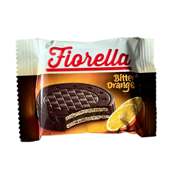Вафли Fiorella в темном шоколаде апельсин 20г
