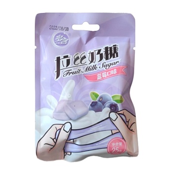 Конфеты жевательные Toffee Молочно-фруктовые черника 25г 