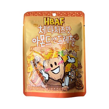Миндаль HBAF и крендельки со вкусом сыра чеддер 40г
