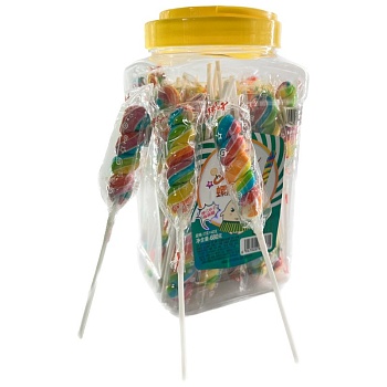 Леденец на палочке Bounce Spiral Фруктовый 17г