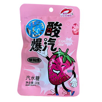 Конфеты Luxing Explosive Клубника 22г