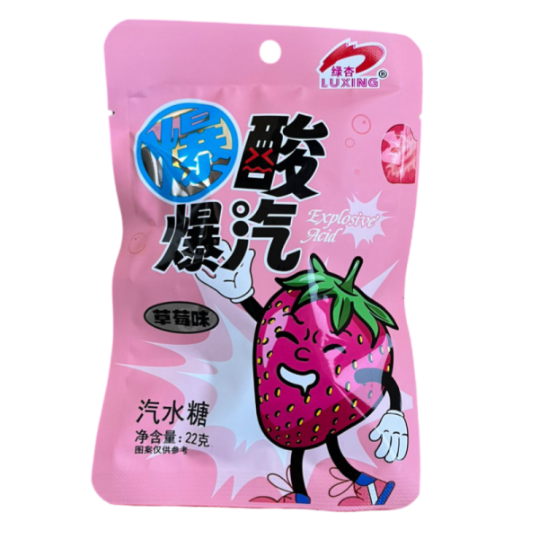 Konfety Luxing Explosive Klubnika 22g