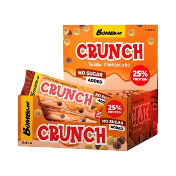 Батончик Bombbar со вкусом Кранч Ваниль Чизкейк 50г