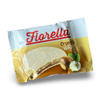 Вафли Fiorella в белом шоколаде с лесным орехом 20г