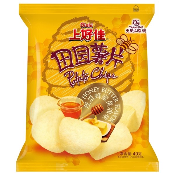 Chipsy Oishi Potato Chips Honey&Butter medovye 40g