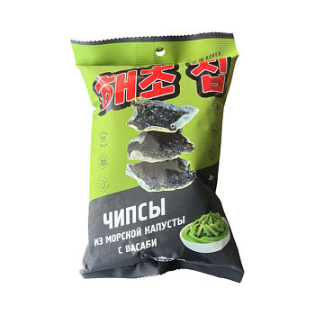 Чипсы EAT SEAWEED из морской капусты с васаби 30г