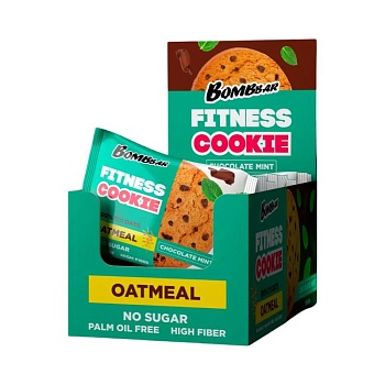 Печенье Bombbar овсяное Шоколад-мята 40г