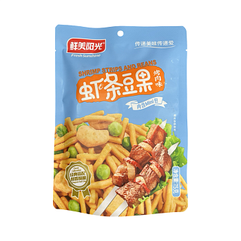 Смесь Fresh Sunshine из чипсов с креветками и жареного горошка со вкусом барбекю 75г