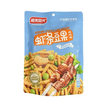 Смесь Fresh Sunshine из чипсов с креветками и жареного горошка со вкусом барбекю 75г