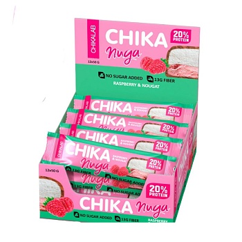 Батончик Chikalab Нуга с малиной 50г